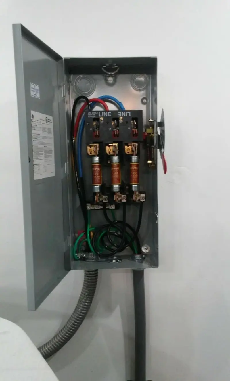 Three-phase disconnect switch installed for Electrical Wiring & Rewiring in Berwick