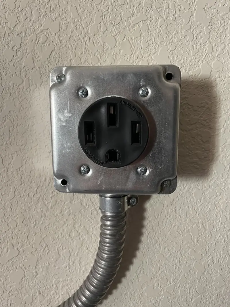 NEMA 14-50 outlet installed for Electrical Panel Upgrade in Berwick